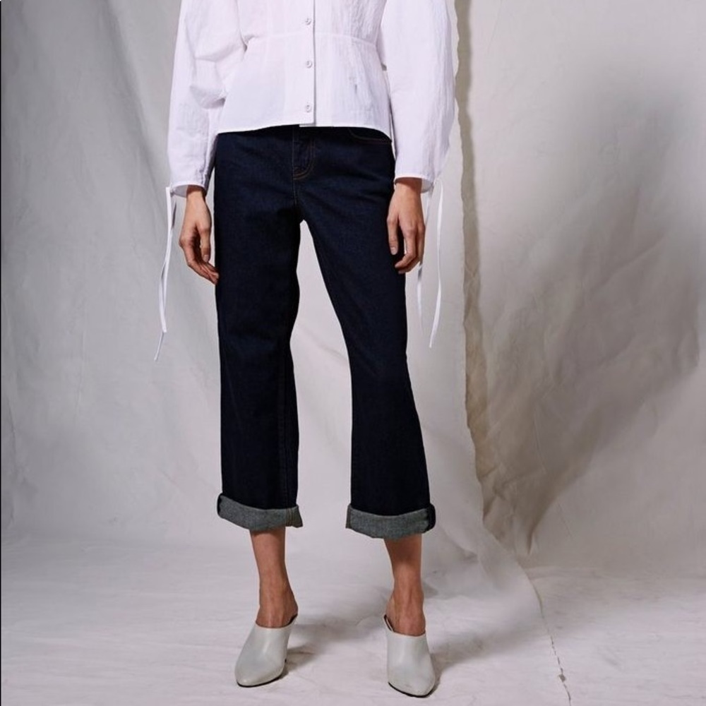 Topshop Boutique Indigo Cropped Boy Jeans 6